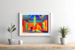 Impresión artística abstracta: galería de una mezcla armoniosa de formas, colores y texturas (1)